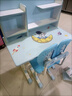 optalent儿童学习桌书桌小学生写字桌台男女孩子课桌椅套装简约组合可升降 蓝80高书架【双背椅+灯+矫姿器】 实拍图