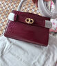 CHARLES&KEITH鳄鱼纹凯莉包手提斜挎婚包包女包生日礼物CK2-50270880-1 Burgundy葡萄酒红色 S 实拍图