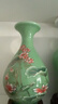傲世景德镇陶瓷器新中式花瓶工艺品客厅摆件酒柜玄关茶室博古架装饰品 豆青釉清荷鱼尾瓶+底座 实拍图