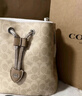 蔻驰（COACH）【新年礼物】奥莱女士女包经典标志ROWAN水桶包单肩斜挎包通勤 SV/沙黄色/灰褐色 实拍图