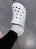 卡骆驰（CROCS）洞洞鞋贝雅男鞋女鞋轻便耐磨一脚蹬拖鞋休闲鞋|10126 白-100 37 /38(230mm) 实拍图