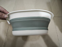 诺兰森迪 旅行折叠盆洗脸盆家用宿舍便携式军训必备用品水盆灰白色-中号 实拍图