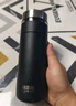 哈尔斯保温杯磁弹泡茶杯316不锈钢磁吸男女士茶水分离水杯子 黑420ml 实拍图