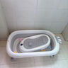 iuu婴儿洗澡盆 可折叠宝宝浴盆大号 洗澡神器躺托浴架新生儿童用品 【北欧灰】+可调节感温浴架 材质：FAD食品级材质检测认证 实拍图