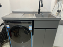 赛诺纳美太空铝洗衣机柜小户型切角阳台滚筒带搓衣板洗手洗脸池浴室柜组合 【加厚铝材】1.2M-灰色台面【发左盆】-超值款 实拍图