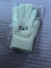 手套女学生冬季韩版可爱加绒加厚保暖骑车五指防寒保暖棉手套 白色【升级双层加厚可触屏】 实拍图
