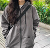 PSO Brand三防机能冲锋衣男夹克外套户外防风防水短款女登山服上衣 岩石灰 RockGrey L 实拍图