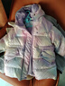 迪士尼（Disney）新国标儿童羽绒服外套2025冬季新款连帽炫彩中长款洋气上衣服童装 紫色 90白鸭绒 均码 100cm 充绒量约84g 实拍图