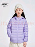 安奈儿（Annil）儿童轻薄羽绒服男女童短款外套2024轻暖亲子装 石楠紫 160  实拍图