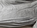 罗莱家纺 A类法兰绒毯子纯色午睡空调毯盖毯  灰色200*230cm 实拍图
