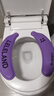 乐乐桉马桶坐垫四季通用粘贴式坐便套圈垫马桶贴可水洗风铃紫 实拍图