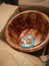 川柏香实木泡脚桶木桶洗脚盆木桶家用足浴桶泡脚木质香柏木碳化木制脚盆 30cm 【碳化无盖】+艾草30包 实拍图