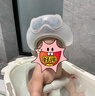 马博士婴儿洗头帽儿童洗澡帽浴帽宝宝洗头神器可调节护耳洗发帽 灰色 实拍图