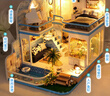 巧之匠diy小屋拼图立体3d模型积木微缩房子摆件建筑玩具拼装手工礼物 【音乐版】微蓝印记+防尘罩+音乐+工具 实拍图