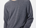 优衣库男装女装柔软绵羊毛圆领针织衫/长袖毛衣毛衫25新款478541 02 浅灰色 XL /180/108B 实拍图