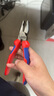 凯尼派克（KNIPEX）02 02 180 180mm省力型钢丝钳老虎钳7寸工业级多功能断线平口钳 实拍图