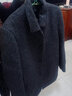 啄木鸟轻奢高档羊绒双面羊毛呢大衣男士中年中长款外套冬装加厚羽绒内胆 灰色 190/3XL 实拍图