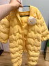 巴拉巴拉童装婴儿连体衣轻薄羽绒服宝宝衣服2025冬装抱衣爬服男童女童萌趣 黄色雪人-白鸭绒 90 cm-充绒量47g 实拍图