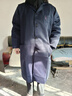 沃巴伦男士工作服罩衣长袖耐磨耐脏防尘工厂车间搬货罩衣劳保蓝大褂工装 藏青西服领大褂 大号（110斤-190斤可穿） 实拍图