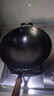 古臻匠锤纹铁锅炒锅无涂层平底圆底氮化不易粘不易锈炒菜家用 圆底 34cm 实拍图
