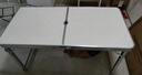 顺优折叠桌子户外折叠套桌便携烧烤野餐桌广告宣传摆摊培训桌铝合金 白色方管单桌 实拍图