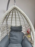 猎钢狼吊篮藤椅室内秋千摇椅网红吊床阳台吊篮椅卧室家用吊椅秋千吊椅 单人单杆【仿木纹】麻花波浪款 实拍图