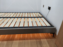 浪翔无床头床榻榻米钢木排骨架床架家用定制实木双人床奶油风主卧大床 钢木排骨架床【带灯带】 1.5*2米 实拍图