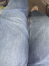 优衣库女装男装宽松廓形牛仔裤/弯刀镰刀裤子25秋冬新款479000 67 海蓝色 27 /160/68A 实拍图