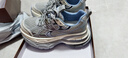 骆驼（CAMEL）银月户外复古老爹鞋厚底休闲鞋 L24A255753W 灰/蓝/白(透网) 36 实拍图