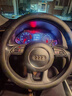 奥迪方向盘套真皮A6L/A4L/A7L/A8L/Q5L/A3A5Q3Q7Q8Q6车把套超薄款 圆形超薄款【黑色线】带车标 实拍图