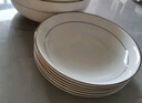 瓷秀源唐山骨瓷盘子菜盘家用餐具组合陶瓷简约深盘饭盘套装金边碟子餐盘 饭盘6个装 6英寸 实拍图