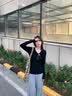 尤克达蒂（yookdd）打底衫黑色V领长袖t恤女2025新款秋冬内搭美式辣妹紧身收腰上衣潮 黑色V领内搭 M 实拍图