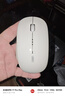 英菲克（INPHIC）M1二代无线蓝牙鼠标可充电办公轻音电量显示便携人体工学三模适用苹果惠普华为笔记本电脑ipad通用 【100%右手选这个+侧翼指托+光面】拿铁杏 实拍图