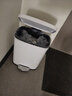 五月花不锈钢脚踏垃圾桶12L白色大容量内外双桶酒店家用客厅厨房卫生间 实拍图