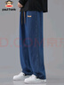大嘴猴（paul frank）牛仔裤男士春季美式宽松直筒裤子男裤高街休闲裤男潮牌长裤 实拍图