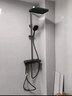 九牧（JOMOO）花洒全套淋浴套装琴键置物增压自清洁净雨淋浴器36694 枪灰 实拍图