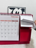 嘉然恒台历2026年红色收纳创意笔筒线圈日历书写打卡计划本2025月历办公桌面摆件 马到成功 实拍图
