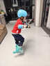 斯威（SWAY）轮滑鞋儿童溜冰鞋男女童初学套装中小学滑轮滑冰旱冰鞋成人直排轮 登绿八轮全闪+头盔护具+一体支架 M (适合6-12岁)平时鞋码31-36 实拍图