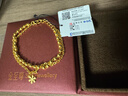 金至尊（3DG Jewellery）黄金手链花期INS风叠戴双层链999足金送女友老婆生日礼物计价 金重9.65克（配珠宝礼盒） 实拍图