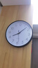BBA 挂钟客厅简约挂墙静音时尚家用钟表现代卧室时钟石英钟26cm黑 实拍图