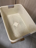 名创优品同款 杂物收纳筐塑料桌面收纳盒厨房橱柜零食玩具整理筐 奶油色高款特大号 实拍图
