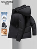 罗蒙【鹅绒+衣多穿】羽绒服男秋冬新款加厚保暖防寒外套【焕新衣】 Q26黑色 XL (180) （建议140-160斤） 实拍图
