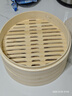 拜杰竹蒸笼 商用家用小笼包蒸笼屉 手工艺蒸笼蒸屉蒸格24cm 2层1盖 实拍图
