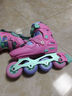 米高轮滑鞋S3儿童花样溜冰鞋套装高端平花四码调节直排初学花式旱冰鞋 粉升级款(K8S头盔+KP1护具+包） M (33-36) 实拍图