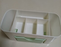 首饰盒抽屉式化妆品宿舍书桌护肤品桌面梳妆台面膜口红置物架文具 双层收纳盒清新绿1个 实拍图