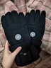 祥贝勒（X-BELLER）电发热手套三档可调充电摩托车电动车滑雪必备冬季保暖加厚手套 【黑色】充电发热手套 实拍图