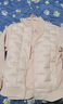 雪中飞短款保暖羽绒服女秋冬潮流拼接款上衣舒适无缝胶囊羽绒衣立领外套 米白色 （男女同款） XS (160) 实拍图