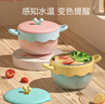 COOKSS儿童餐具宝宝辅食碗婴儿碗316不锈钢新生儿注水保温碗可拆卸粉色 实拍图