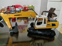 Holy STONE遥控挖掘机合金液压超大号电动挖土工程车玩具男孩3-6岁生日礼物 升级款三头可换【17通】63cm特大合金挖掘机+礼盒+灯光 三岁幼儿园2-4-5岁遥控汽车电动推铲勾机挖沙玩具车 实拍图