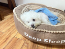嬉皮狗  狗窝猫窝冬季保暖可拆洗加大加厚舒适狗狗垫子狗床中小型犬用品 棕色防寒厚窝 中号：75*60*19cm(25斤内） 实拍图